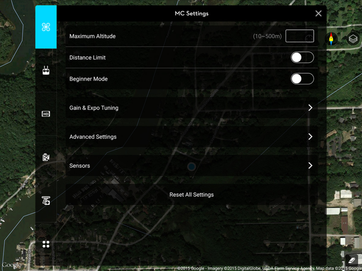 DJI Pilot App Drone Settings