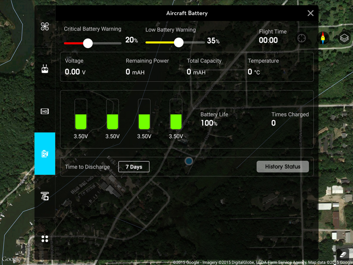 DJI Pilot App Battery Info