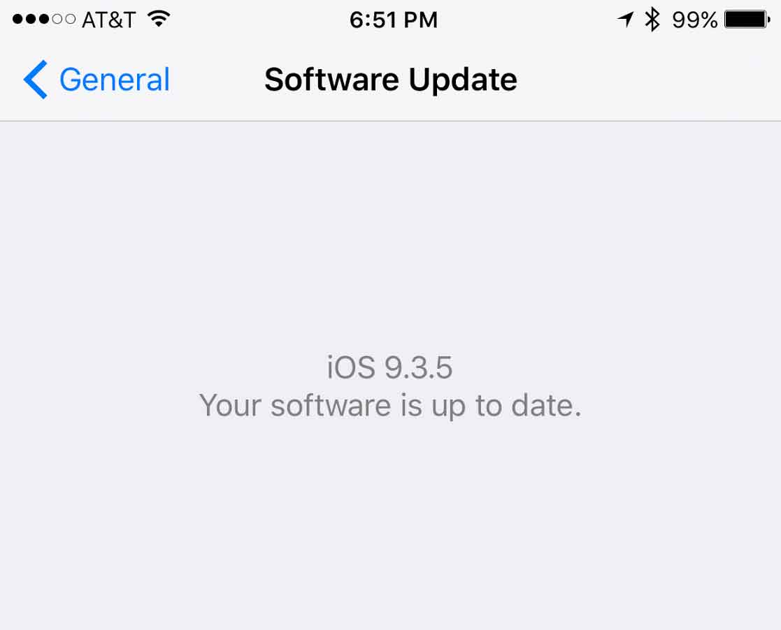 iPhone Update Version 9.3.5